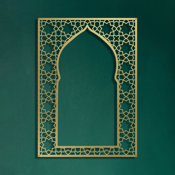 1 PC Elegant Arabic-style Islamic metal wall art: fashionable and versatile, perfect for indoor and outdoor decoration and Muslim gifts-28