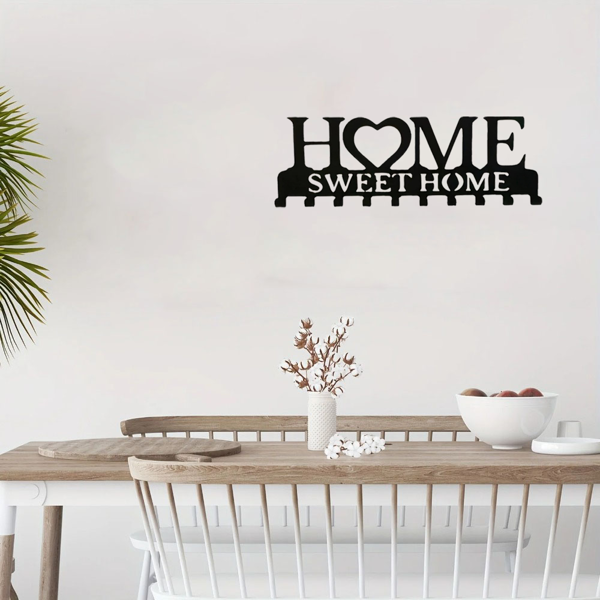 Retro metal key rack wall mounted rural entrance storage handmade iron hooks nostalgic home decoration sturdy key storage corridor wall decoration is very suitable for your entrance or hall.Key hooks.-70
