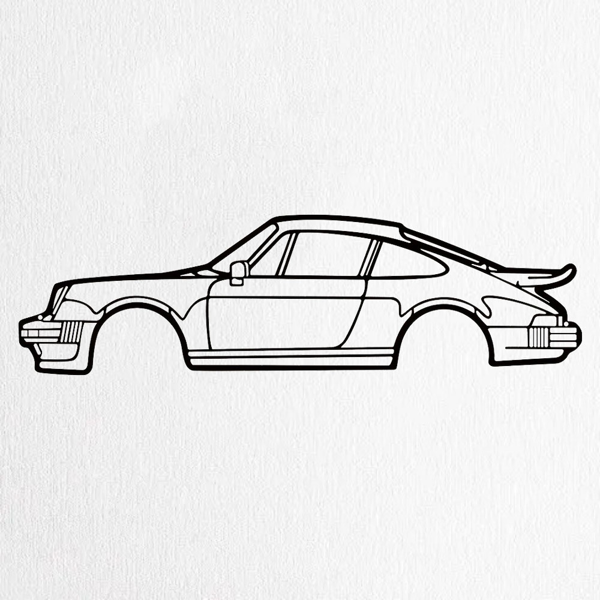 Striking Wall Decoration Art: Creative Metal Iron Art Line 911 Turbo Sports Car Wall Hanging. This Home Art Wall Decoration Pendant Ornament, in the Form of a Wall Sculpture, Adds a Touch of Automotiv-17