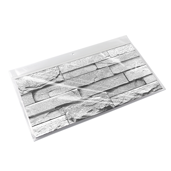 12 Pcs Grey Stone Brick Marble Peel And Stick Wallpaper Splash Proof And Moisture Proof Hanging Decorative Tiles Easy To Clean & Cut, Water Resistant  Oil-Proof Ideal For Bathroom & Kitchen Renovation-16