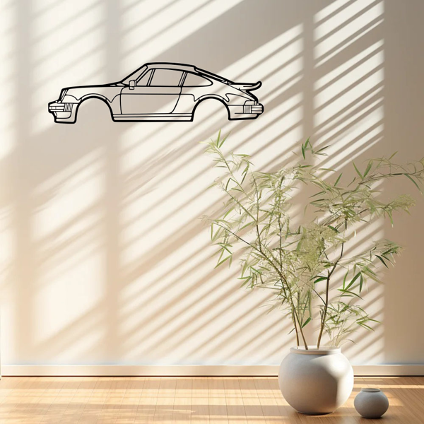 Striking Wall Decoration Art: Creative Metal Iron Art Line 911 Turbo Sports Car Wall Hanging. This Home Art Wall Decoration Pendant Ornament, in the Form of a Wall Sculpture, Adds a Touch of Automotiv-35