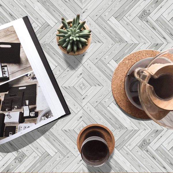 10 Pcs Grey Wood Grain Flooring Tiles Self-Adhesive PVC Floor,Waterproof & Wear-Resistant,Easy DIY Peel & Stick Installation for Kitchen,Bathroom,Living Room,Bedroom, Floor Decor,Bathroom Floor Tiles-9