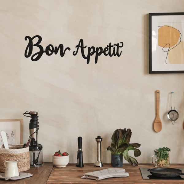 2pc Bon Appetit Wall Décor Bon Appetit Metal Wall Sign Farmhouse Kitchen Wall Art Living Room Bedroom Study Porch Decor-7
