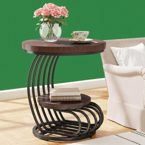 Wood End Table-5