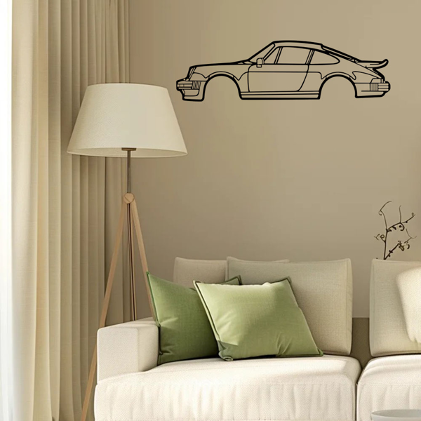 Striking Wall Decoration Art: Creative Metal Iron Art Line 911 Turbo Sports Car Wall Hanging. This Home Art Wall Decoration Pendant Ornament, in the Form of a Wall Sculpture, Adds a Touch of Automotiv-20