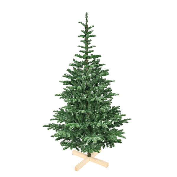 Artificial 8ft Green LED-lit Christmas Tree with 1307PE/PVC Mixed Branch Tips,Hinged Premium & Foldable Base for Indoor Holiday Decorating-2
