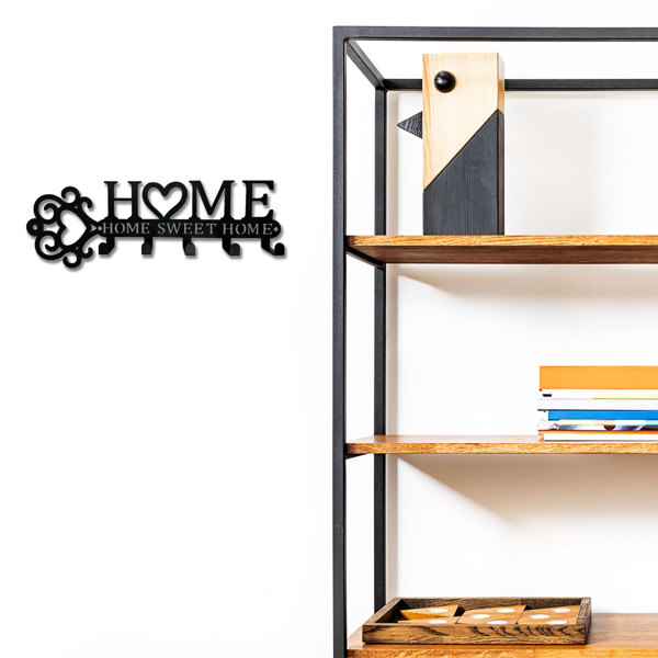 Marvelous 1 Piece Metal Wall - Mounted Key Holder with 5 Hooks. This Wall Hanger, Which is a Key Holder Wall Mount, Stylish Household Coat Rack, and Towel Rack, Combines Function and Decor to Elevate-15