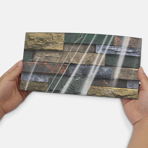 12 Pcs Peel And Stick Backsplash Tiles Retro Stone Brick Self-Adhesive Wall Sticker Backspalsh For Bathroom Kitchen Detachable Without Leaving Glue Water Resistant Oil-Proof PVC Wall Decoration-7