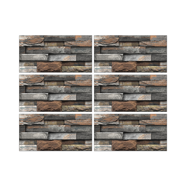 12 Pcs Dark Brown Marble Stone Backsplash Wallpaper Peel And Stick PVC Water Resistant Easy Installtion Self Adhesive Kitchen Bathroom Wall Decoration (5.91*11.81inch)  Easy Diy Home Renovation-15