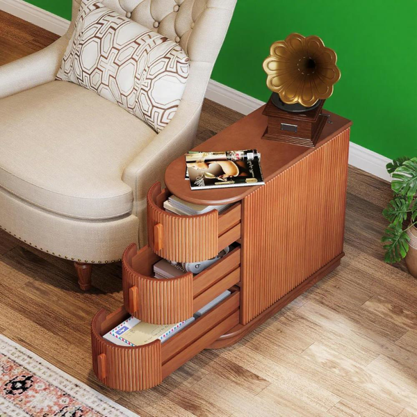 Wood End Table-6