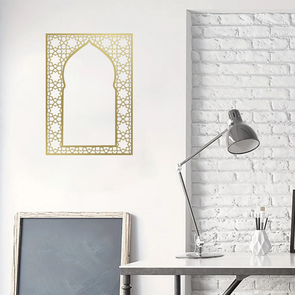 1 PC Elegant Arabic-style Islamic metal wall art: fashionable and versatile, perfect for indoor and outdoor decoration and Muslim gifts-20