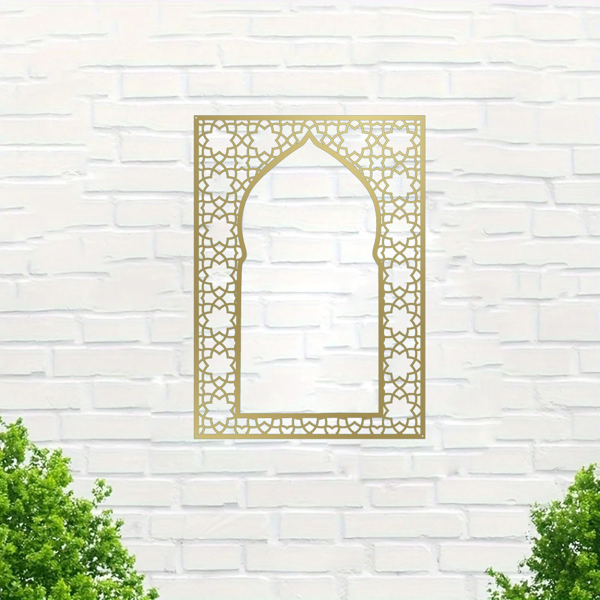 1 PC Elegant Arabic-style Islamic metal wall art: fashionable and versatile, perfect for indoor and outdoor decoration and Muslim gifts-26