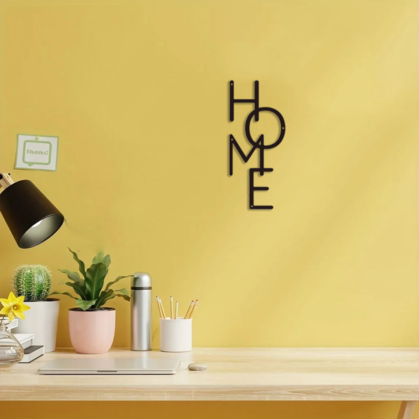 1PC Unique HOME Metal Sign: Perfect for Bedroom Decor & Housewarming Gifts.Wall Sculptures-22