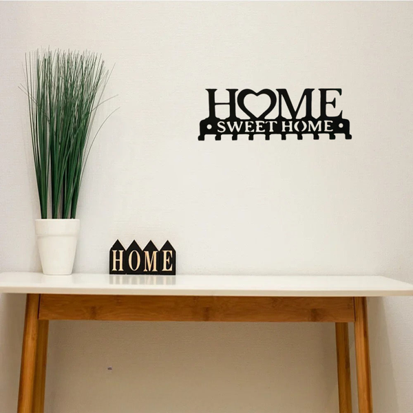 Retro metal key rack wall mounted rural entrance storage handmade iron hooks nostalgic home decoration sturdy key storage corridor wall decoration is very suitable for your entrance or hall.Key hooks.-68