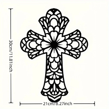 Modern and Fashionable Creative Decorative Metal Wall Arts Embellished with Beautiful Vintage - Style Crosses for Wall Decor - Premium - Grade Wall Sculptures.