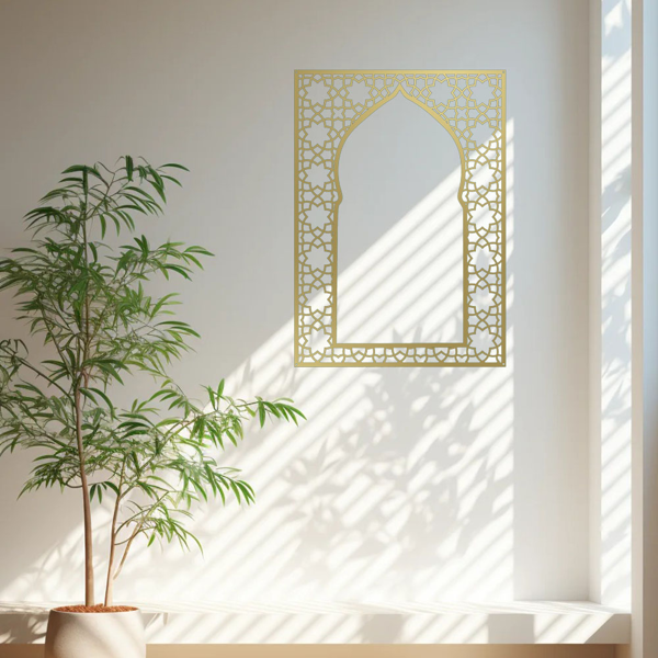 1 PC Elegant Arabic-style Islamic metal wall art: fashionable and versatile, perfect for indoor and outdoor decoration and Muslim gifts-17