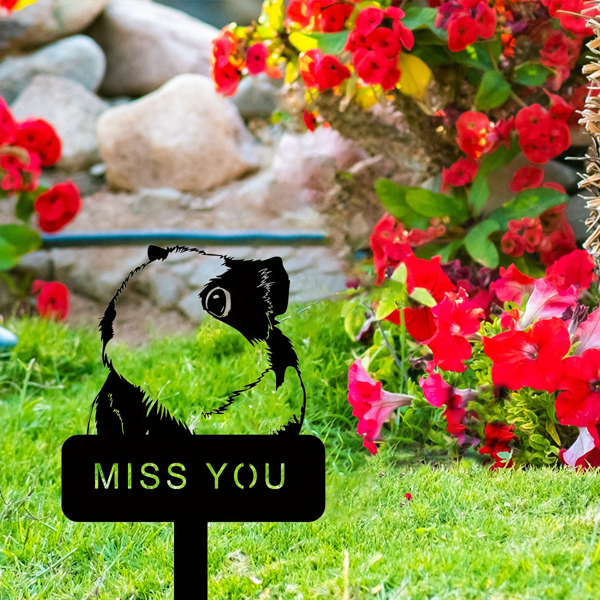 Exquisite Guinea Pig and Hamster Memorial Metal Yard Stake - A Graceful Decor Piece, Perfect for Commemorating Your Beloved Pets, Outdoor Statue Alternative.Garden Stakes-18