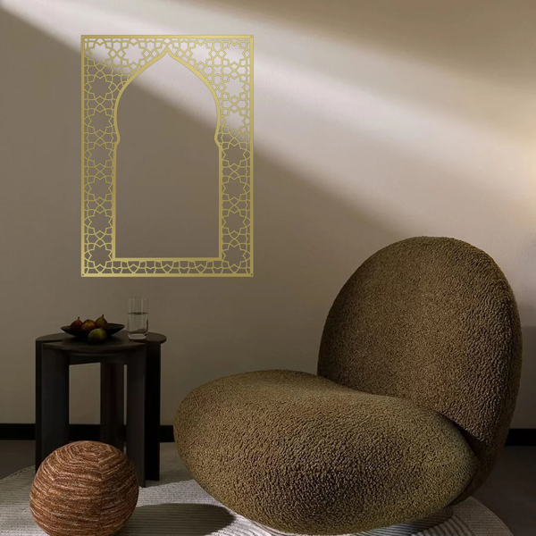 1 PC Elegant Arabic-style Islamic metal wall art: fashionable and versatile, perfect for indoor and outdoor decoration and Muslim gifts-22