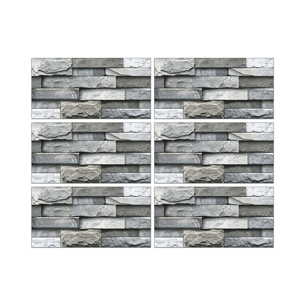 12 Pcs Marble Stone Wall Sticker Home Decor Self Adhesive Wall Paper,Back Splash For Kitchen Bathroom PVC Detachable Without Leaving Glue Easy To Maintain Renting House Wall Renovation Wall Decoration-8