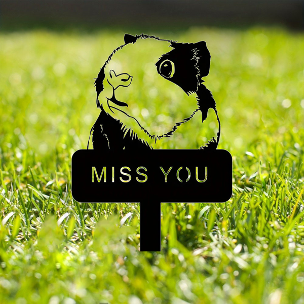 Exquisite Guinea Pig and Hamster Memorial Metal Yard Stake - A Graceful Decor Piece, Perfect for Commemorating Your Beloved Pets, Outdoor Statue Alternative.Garden Stakes-21