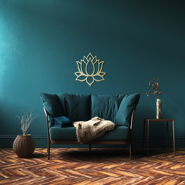 Stunning Large Lotus Metal Wall Art – Modern Living Room Decor & Fabulous Bridal Shower Gift.Wall Sculptures-cif buy-17
