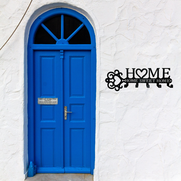 Marvelous 1 Piece Metal Wall - Mounted Key Holder with 5 Hooks. This Wall Hanger, Which is a Key Holder Wall Mount, Stylish Household Coat Rack, and Towel Rack, Combines Function and Decor to Elevate-36