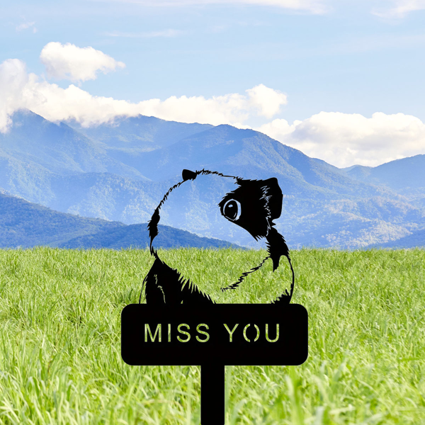 Exquisite Guinea Pig and Hamster Memorial Metal Yard Stake - A Graceful Decor Piece, Perfect for Commemorating Your Beloved Pets, Outdoor Statue Alternative.Garden Stakes-14