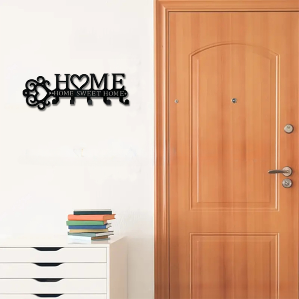 Marvelous 1 Piece Metal Wall - Mounted Key Holder with 5 Hooks. This Wall Hanger, Which is a Key Holder Wall Mount, Stylish Household Coat Rack, and Towel Rack, Combines Function and Decor to Elevate-29