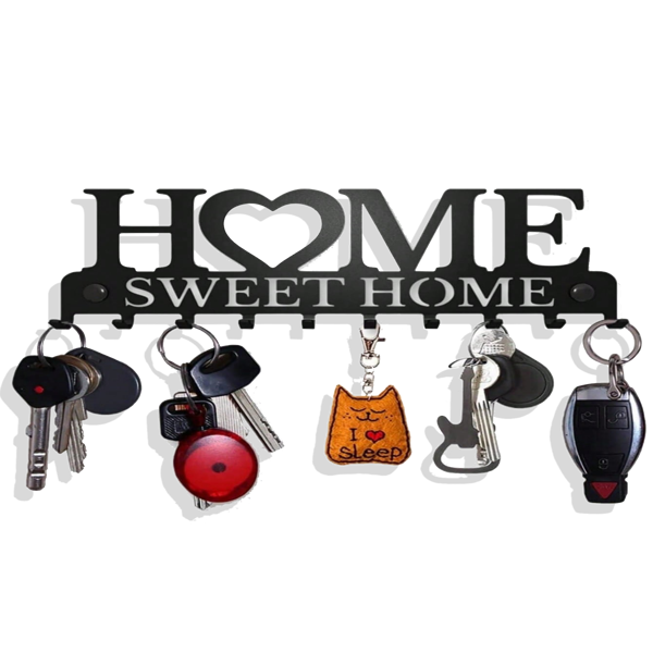 Retro metal key rack wall mounted rural entrance storage handmade iron hooks nostalgic home decoration sturdy key storage corridor wall decoration is very suitable for your entrance or hall.Key hooks.-33