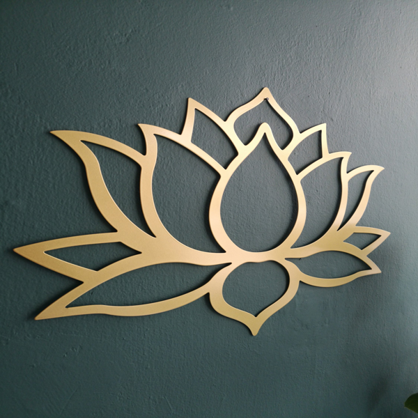 Stunning Large Lotus Metal Wall Art – Modern Living Room Decor & Fabulous Bridal Shower Gift.Wall Sculptures-cif buy-23