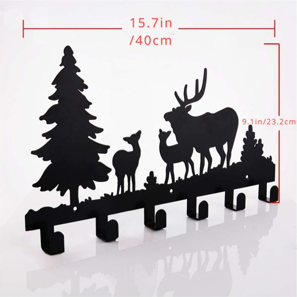 Stylish Kathy Metal Coat Hooks Wall Mounted with Moon, Cloud, and Deer Design - Make a Statement about Style and Nature in Your Wall Decor with These Exquisite Iron Crafts as a Towel Hook Rack, Stylis-8