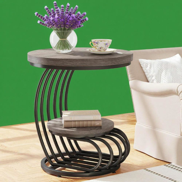 Wood End Table-3