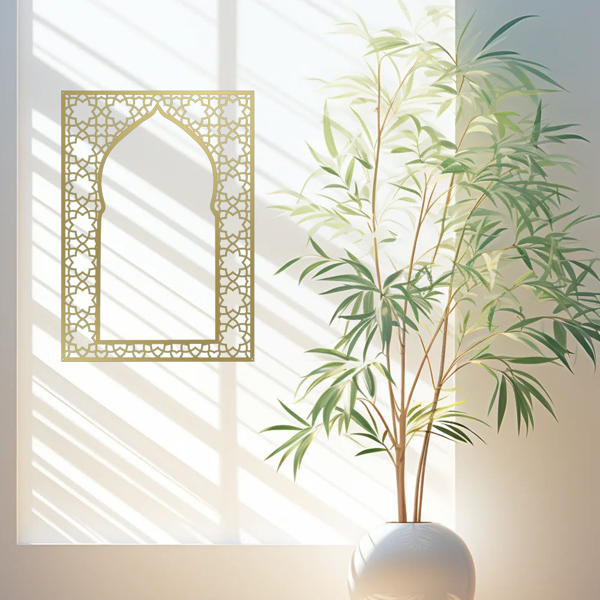 1 PC Elegant Arabic-style Islamic metal wall art: fashionable and versatile, perfect for indoor and outdoor decoration and Muslim gifts-24