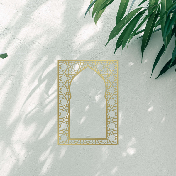 1 PC Elegant Arabic-style Islamic metal wall art: fashionable and versatile, perfect for indoor and outdoor decoration and Muslim gifts-30