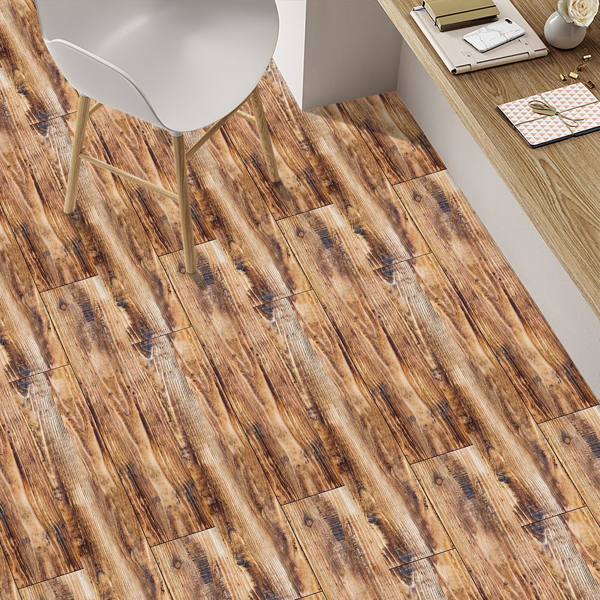 10 Pcs Wood Grain Flooring Peel & Paste Floor Tiles Flooring Detachable Self-Adhesive Wear Resistant Floor Tile Self-Adhesive Flooring Waterproof  Easy DIY Home Renovation For Bedroom,Kitchen,Bathroom-9