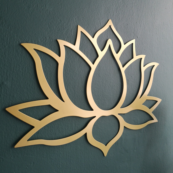Stunning Large Lotus Metal Wall Art – Modern Living Room Decor & Fabulous Bridal Shower Gift.Wall Sculptures-cif buy-22