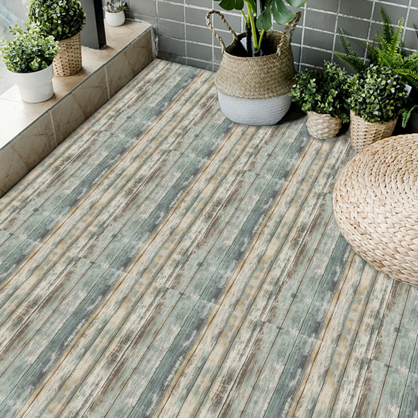 10 Pcs Vintage Wood Grain Floor Stickers, Easy Peel & Stick,Self-Adhesive,Scratch & Wear Resistant,Ideal For Kitchen,Living Room,Office, Bedroom - DIY Flooring Upgrade Floor Renovation,Home Decoration-9