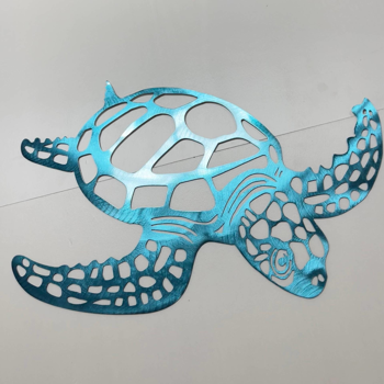 Elegant Metal Sea Turtle Ornament - Unique and Stylish Coastal Decor. As a Beach Theme Wall Art for Kitchen, Bathroom, and Living Room, It Creates a Distinctive Aesthetic in Your Home with Its Sea Tur